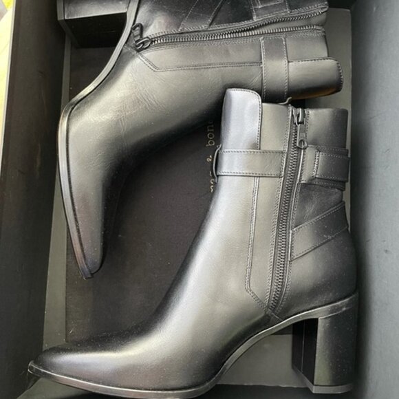 RAG &BONE Black leather Ankle Boots 🐦‍⬛ - Picture 1 of 13